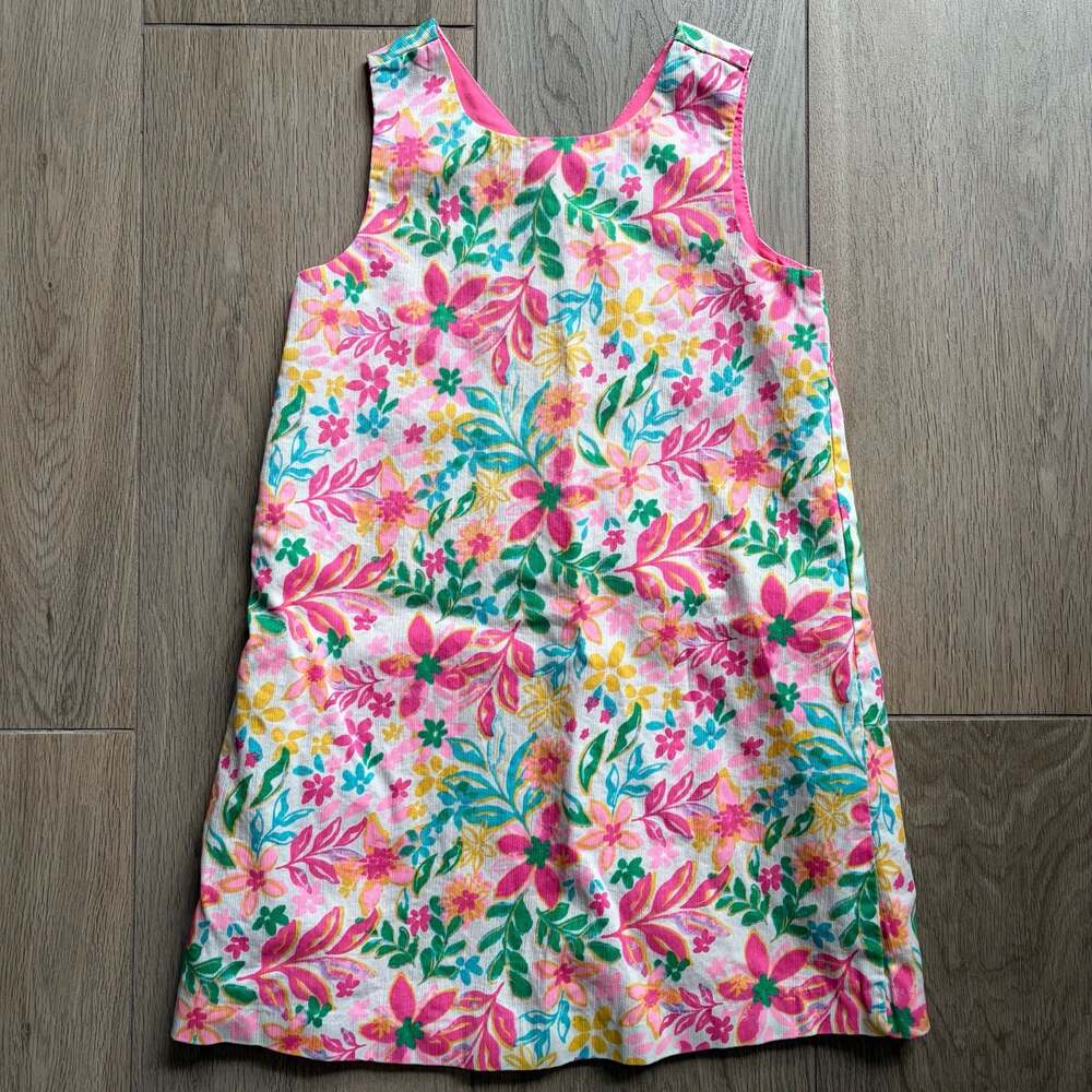 Tommy Bahama Girls Pink Yellow Floral Sleeveless Dress Size 5